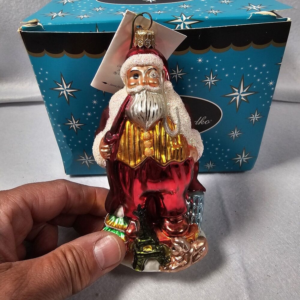 Vintage CHRISTOPHER RADKO Santa CLaus 649 Out 3000 With BOX
